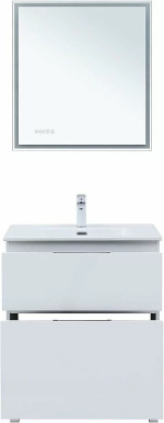 Тумба с раковиной Aquanet Алвита new 70 344133+329254 белая матовая