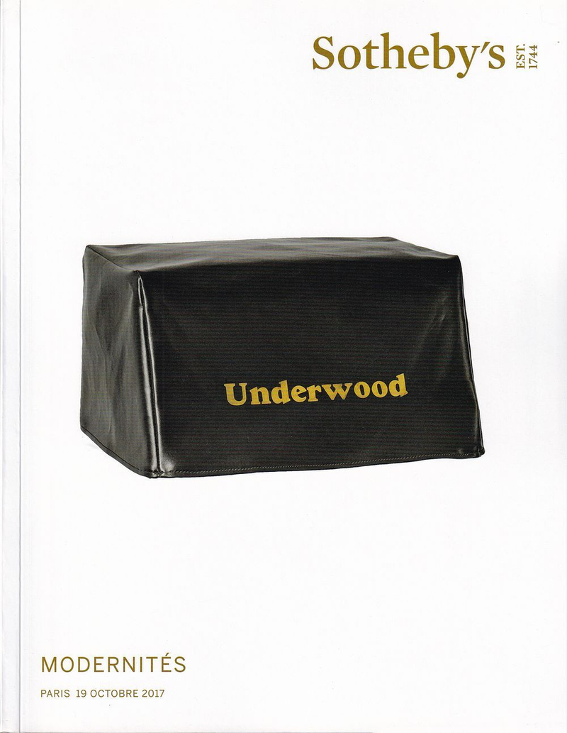 Каталог аукциона Sotheby's, Париж, Искусство ХХ века от 19 октября 2017 года