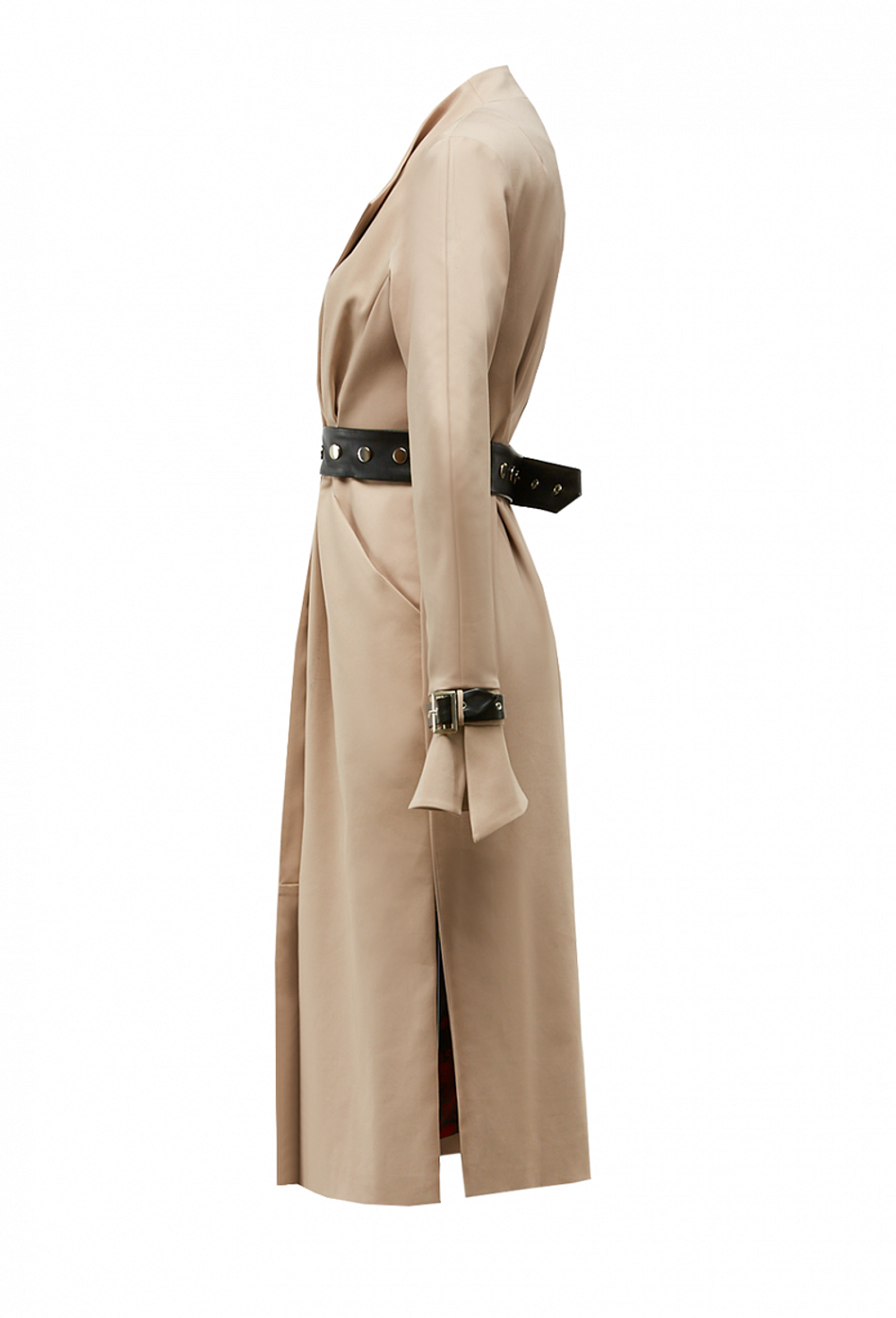 Френч бежевый с вырезами по бокам 16-02-20FW