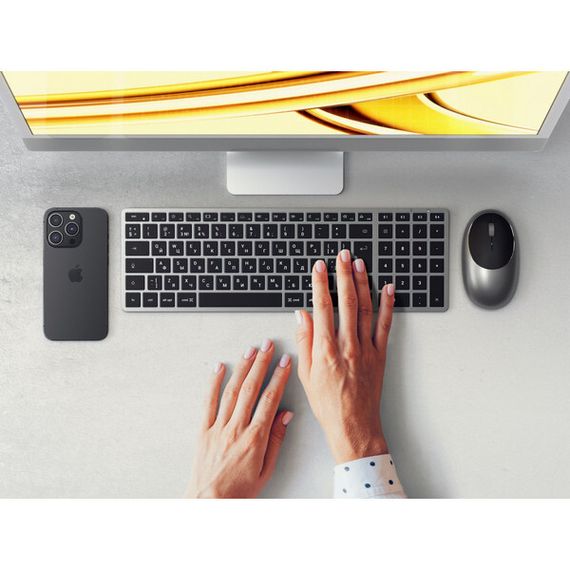 Беспроводная клавиатура Satechi Slim X2 Bluetooth Keyboard (ST-BTSX2M-RU) серый космос