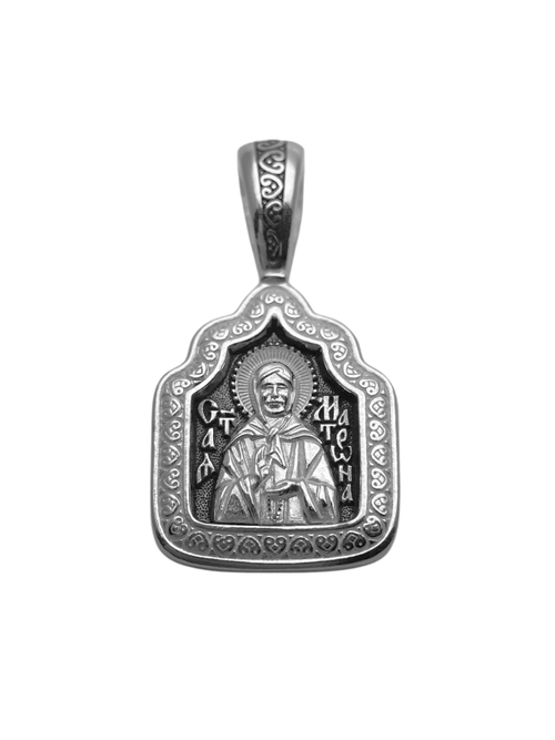 Образок из серебра/Чернение/Матрона