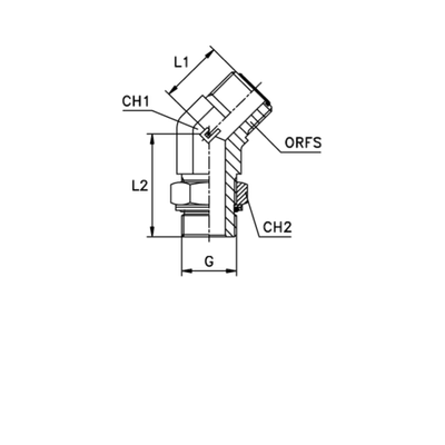 Штуцер FMH45 D06 ORFS 9/16 - BSP 1/8