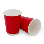 Бумажный стакан 2-х слойный 250мл. Красный, 625шт/кор. Лига пак