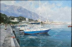 Плотников В.В. Набережная Ялты. Холст, масло. Крым, 2013 г.