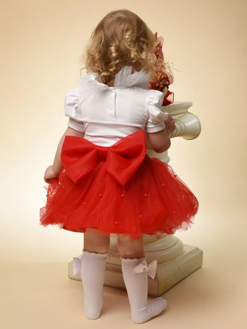 Юбка-пачка фатиновая с бусами