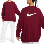 Свитшот Nike Alphanumeric Ribbed Crew, бордо