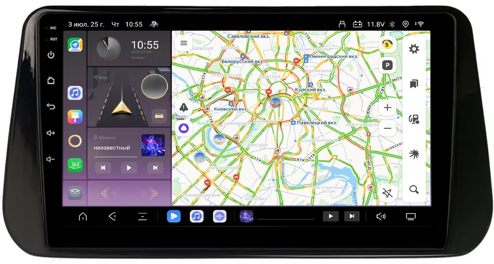 Магнитола для Hyundai Santa Fe 2020+ - Carmedia EW-1704 QLed, Android 13, TS20, CarPlay, SIM-слот