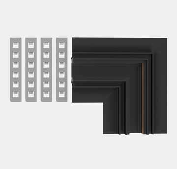 Угол-соединитель для встраиваемого магнитного шинопровода под ГКЛ 12мм ST1007.429.12 чёрный Skyline 48+ ST-Luce