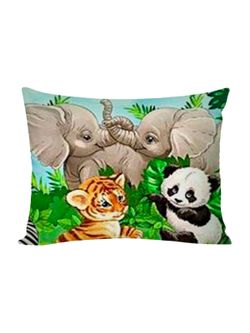 Постельное белье бязь Сказка "В мире животных" 1,5-сп Наволочка 50х70 см 1 шт Простынь на резинке 90x200 см Пододеяльник 145x205 см