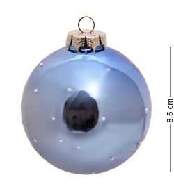 НФШ-1453/1 Ел.украшение Шар «Дед Мороз и конь» 85 мм