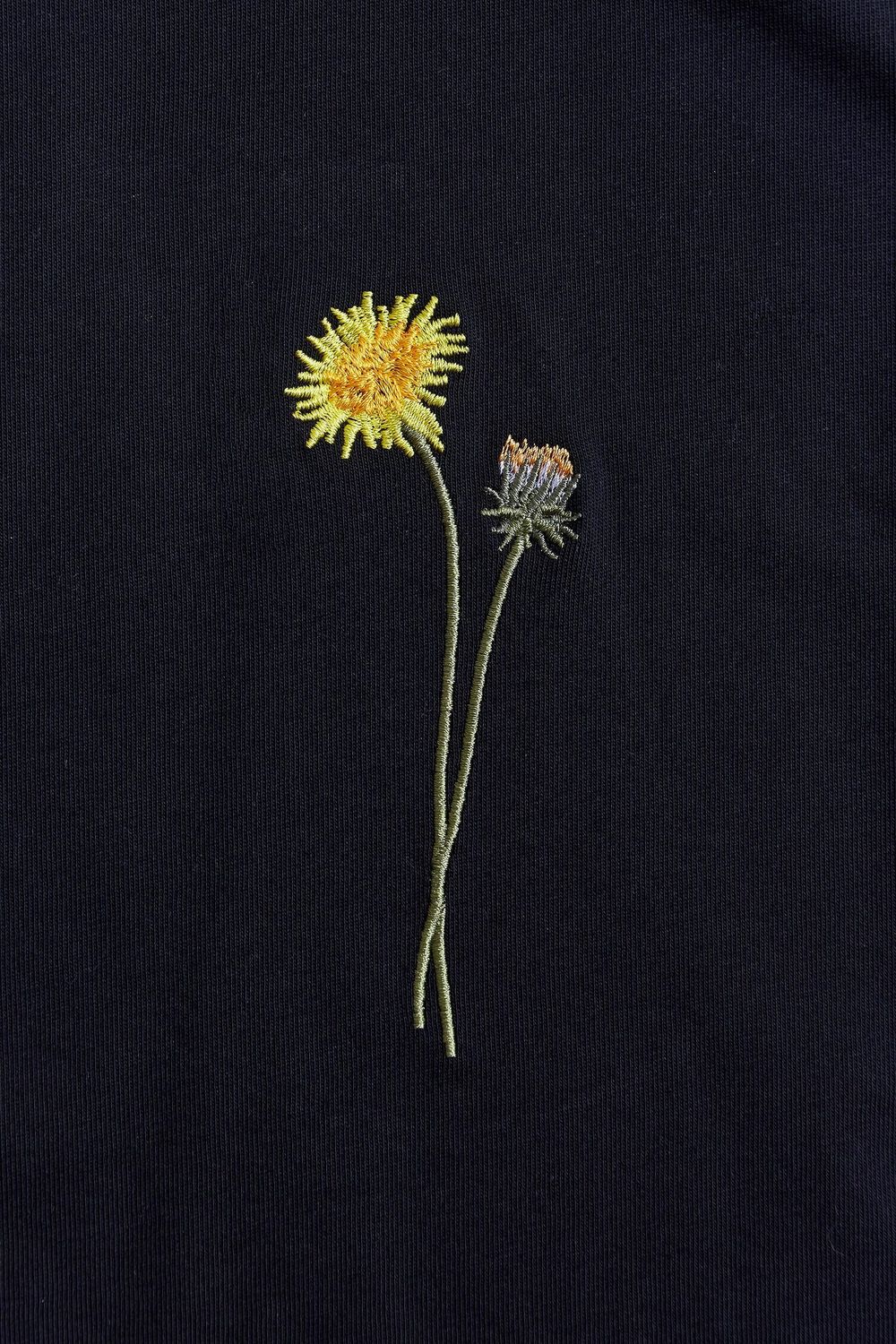 Лонгслив Гербарий Одуванчик Синий