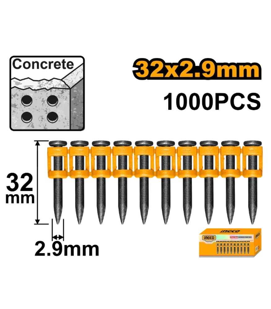 Гвозди по бетону INGCO ANA02321 32х2,9 мм 1000 шт.