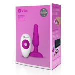 Анальный премиум-миниплаг цвета фуксии 10см b-Vibe Novice Plug BV-004-FUC