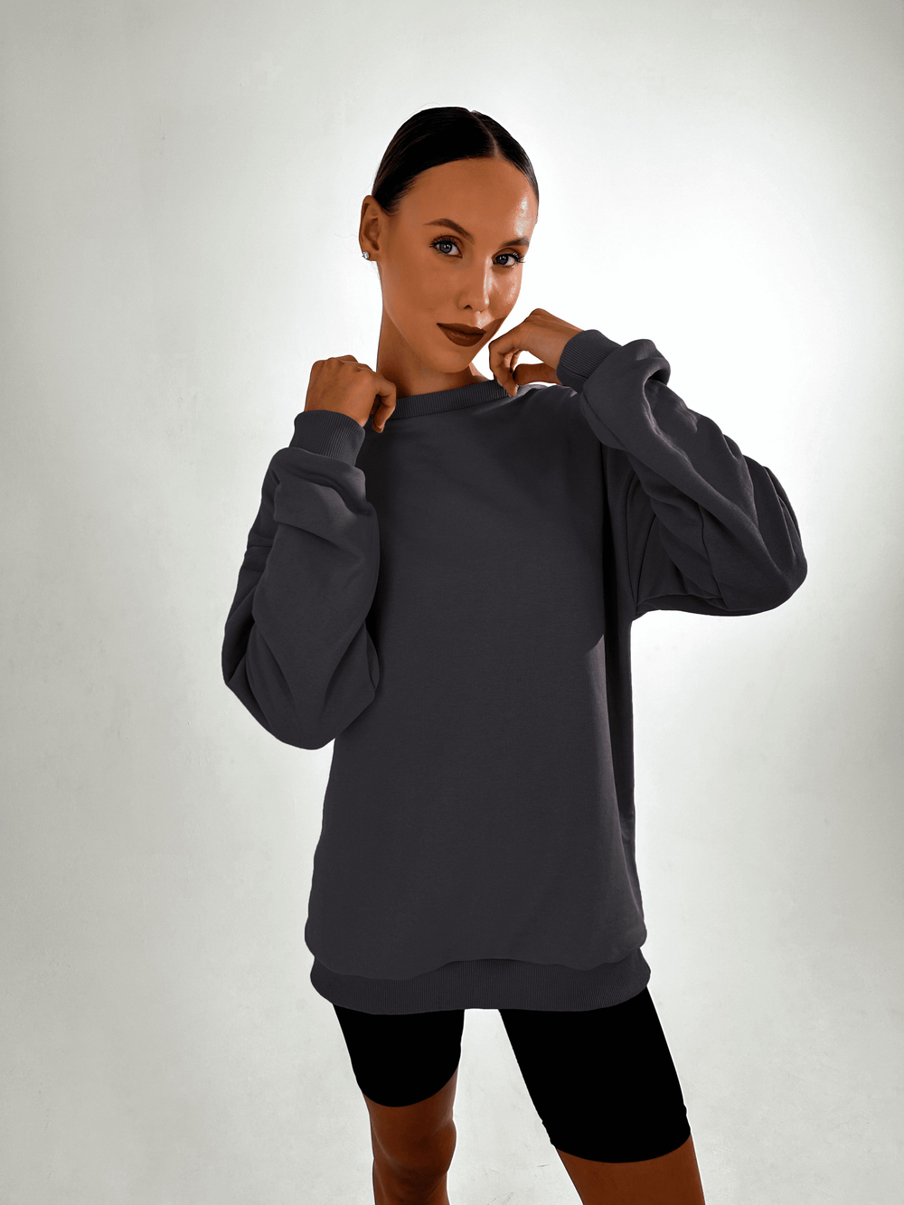 Свитшот женский оверсайз хлопок толстовка