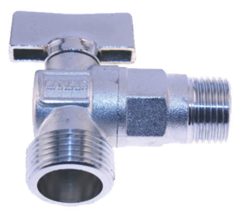Кран угловой  (МАТОВЫЙ) 1/2 х 3/4 GANZER (100/10)