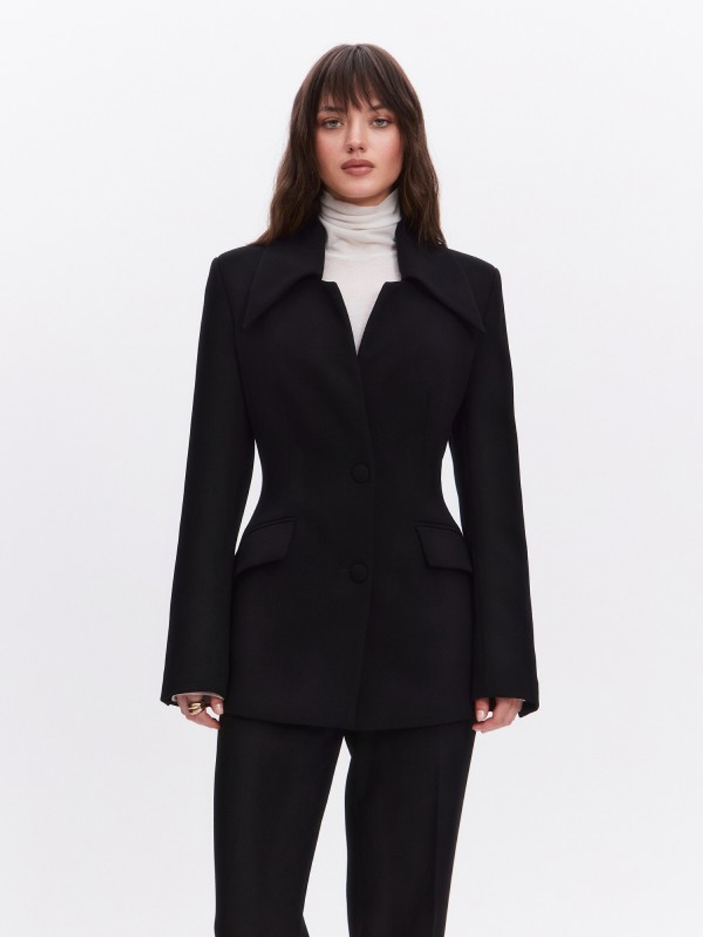 Жакет с отложным воротником