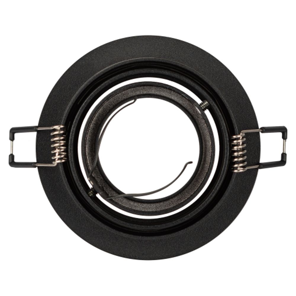 Светильник встраиваемый алюминиевый ЭРА KL84 BK под лампу MR16 GU5.3 черный | Алюминиевые встраиваемые светильники