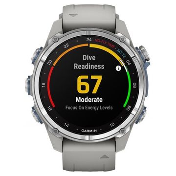 Умные часы Garmin Descent Mk3 43 мм Stainless Steel / Fog Gray Silicone Band