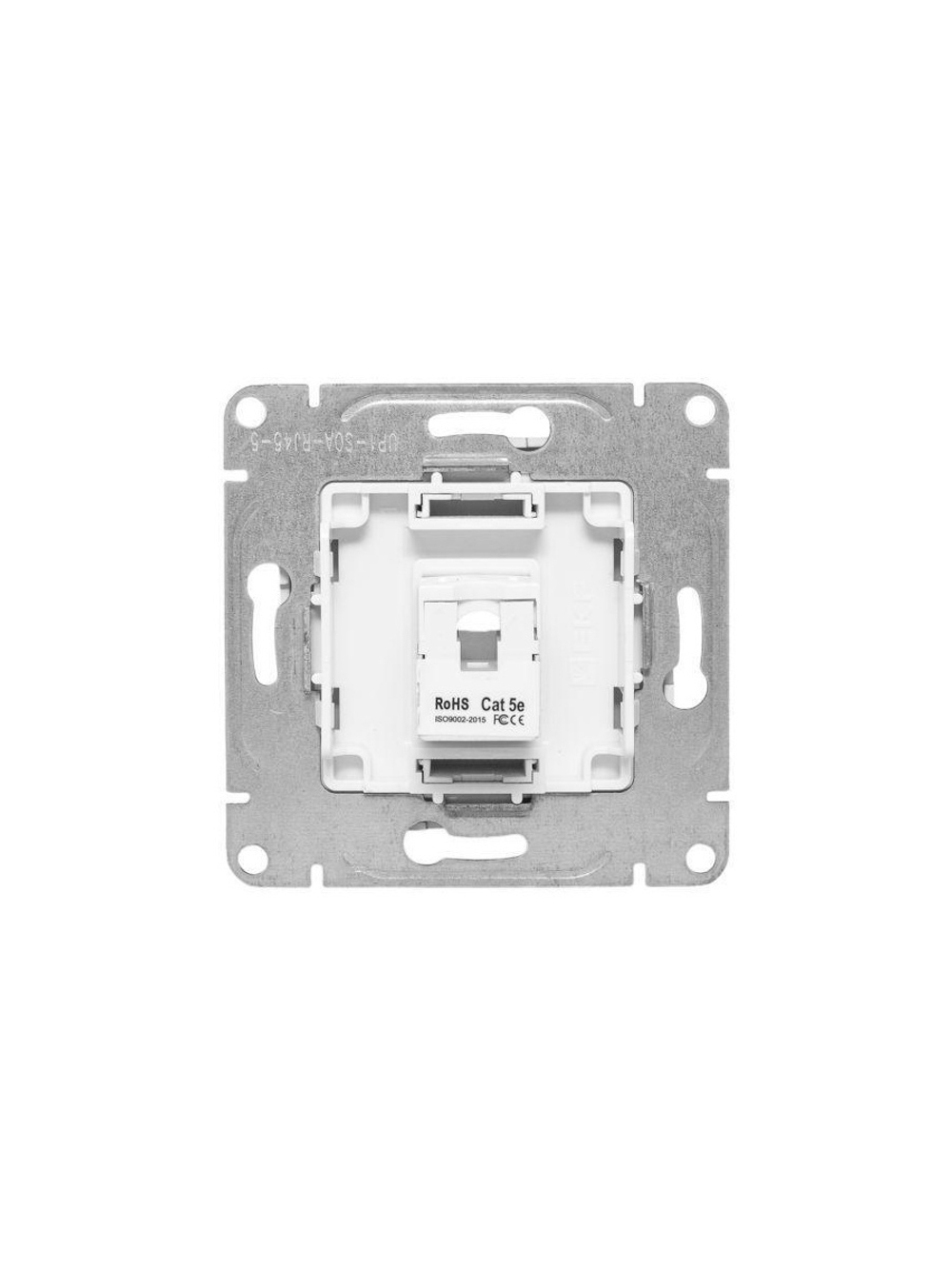 Розетка компьютерная 1-м СП Эпика RJ45 кат.5 механизм алюм. EKF UP1-SOA-RJ45-5