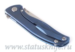 Нож Широгоров Флиппер 95 М390 синее анодированиефотография - 11