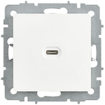 Розетка СП BRITE РЮ12-1-БрАБ USB C 65Вт высокоскор. заряд. арктич. бел. IEK BR-U13-065-K91