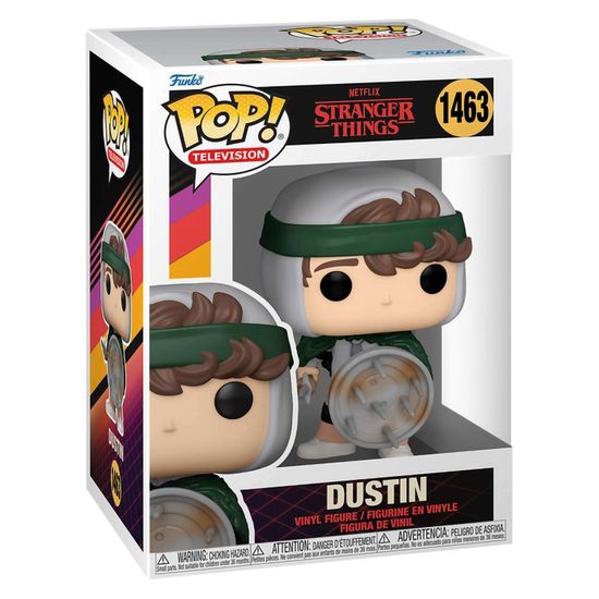 Фигурка Funko POP! TV Stranger Things S4 Hunter Dustin w/Shield (1463) 72137 / Фигурка Фанко ПОП! по мотивам сериала "Очень странные дела", Дастин Хендерсон