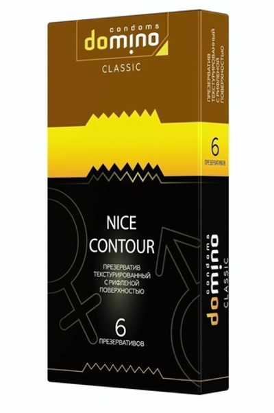 Презервативы с рёбрышками DOMINO Classic Nice Contour - 6 шт.