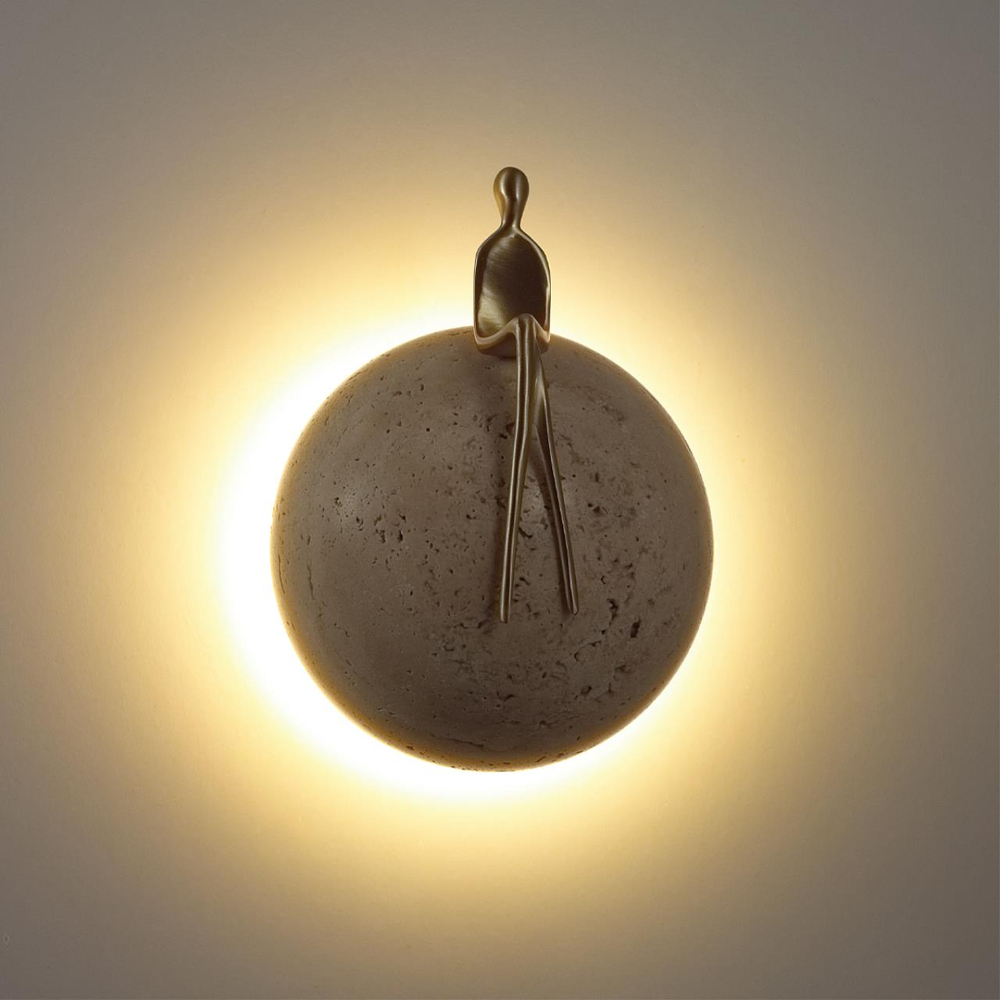 7011/5WL L-VISION ODL25 181 Настенный светильник латунь/камень IP20 LED 1*5W 3000K 220V CONFUCIUS