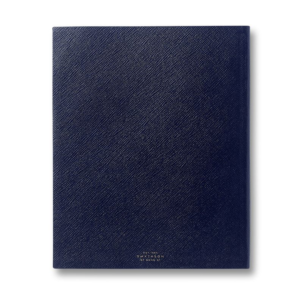 Smythson Блокнот Portobello Notebook in Panama, Black (бежевый)