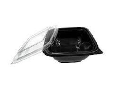 Контейнер квадр. 500мл 120*120*60  С-12  ДНО+КРЫШКА ПЭТ У-Ю черный