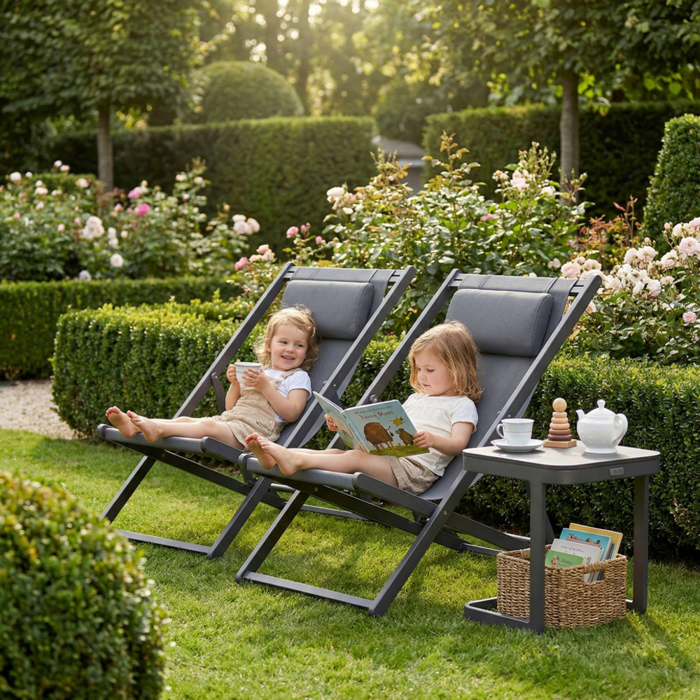 Стул-шезлонг Ideal Patio САНТОНИ складной, серый