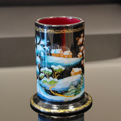 Стакан под ручки с карандашами "Тройка" (Ручная роспись Палех)