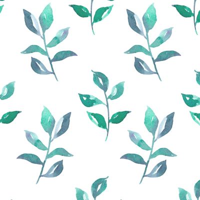 Акварельные веточки на белом фоне