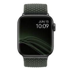 Ремешок Uniq Aspen Strap Braided для Apple Watch 42/44/45 мм (44MM-ASPGRN) зеленый