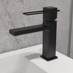 Смеситель для раковины STWORKI Брамминг S40010BK матовый черный