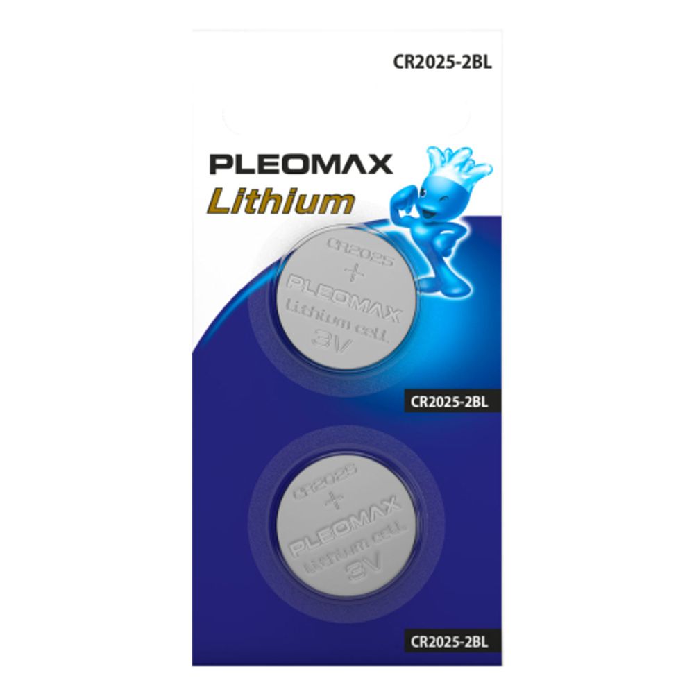 Батарейки Pleomax CR2025-2BL Lithium | Батарейки Литиевые
