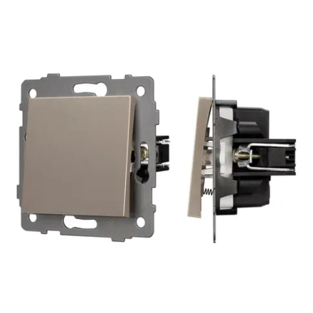 Механизм выключателя одноклавишный самовозвратный SWT-MKR1-PL-GD-V (250V, 10A) (Arlight, -) 049882