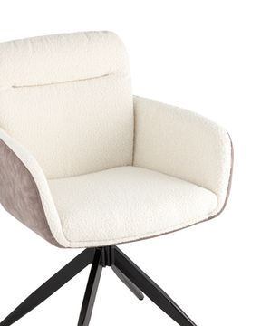 Стул вращающийся Wick молочный тэдди