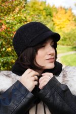 Бейсболка «кудряшка» мини черный