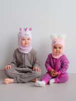 Шлем зимний вязаный (Розовое облачко) ЗУМ-ЗУМ