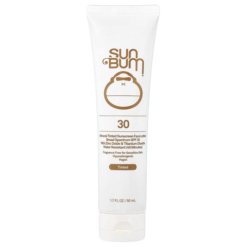 Sun Bum, солнцезащитный лосьон для лица, с SPF 30, для чувствительной кожи, без отдушки, 50 мл (1,7 жидк. унции)