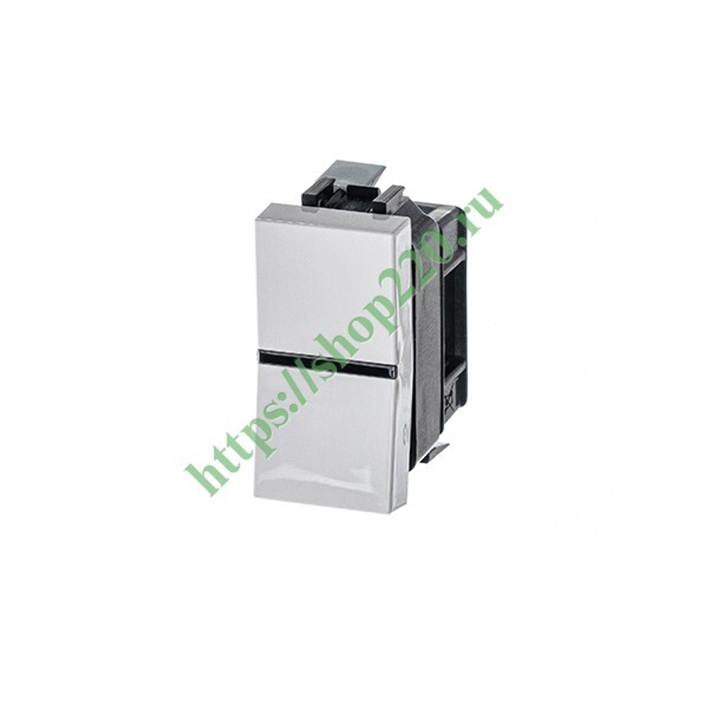 Одноклавишный переключатель 1 модуль ABB Zenit, альпийский белый (N2102 BL) 2CLA210200N1101