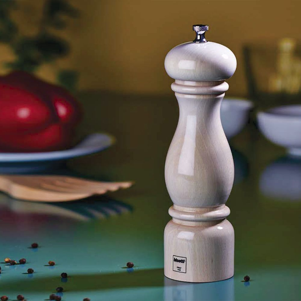 Мельница для соли 22 см Bisetti Firenze белая Италия фото