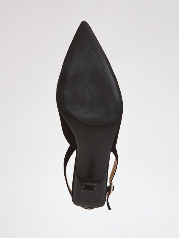 Туфли-мюли на низком каблуке, черный