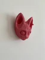 Барельеф Great Russian Wall Кошка с пирсингом розовый