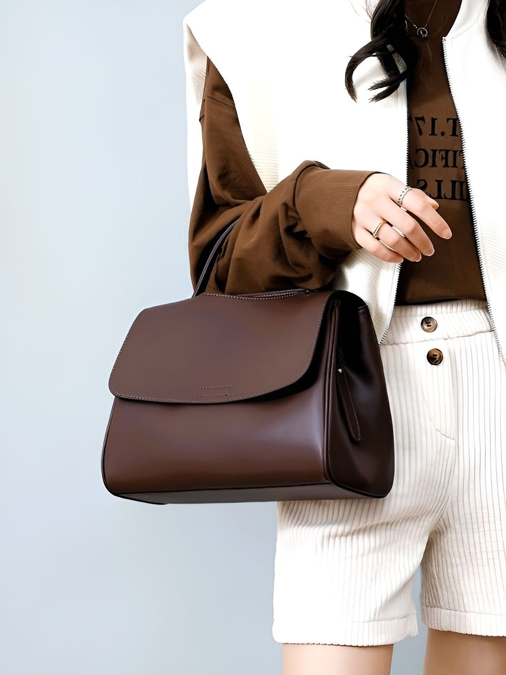 женская сумка на плечо из натуральной кожи