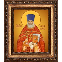Феодор Каллистов, священномученик, пресвитер. Икона на холсте.