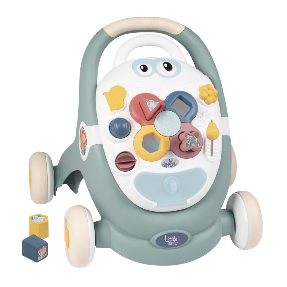 Ходунок-толкатель Smoby Little интерактивный 3 в 1 с игровой панелью от 12 месяцев арт. 140304 — фото 1