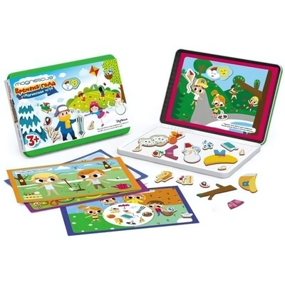 Обучающий набор Времена года в металлической коробке Magneticus POL-015