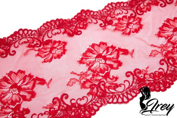 05-87 Вышивка на эласт. сетке 26 см, красный